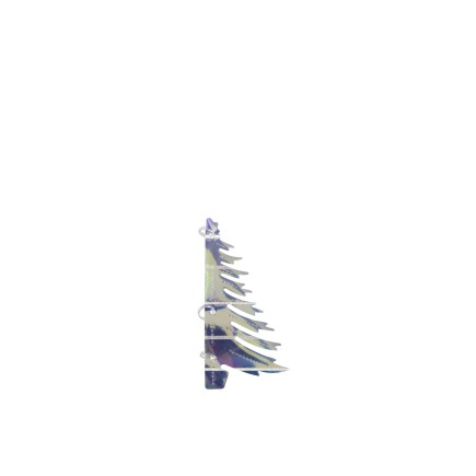 Sapin à suspendre en plastique irisé 19x19x20 cm