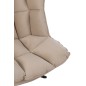 Chaise relax sur cadre avec coussin en métal beige et noir 78x73x92 cm Chaise relax sur cadre avec coussin en métal beige et noir 78x73x92 cm