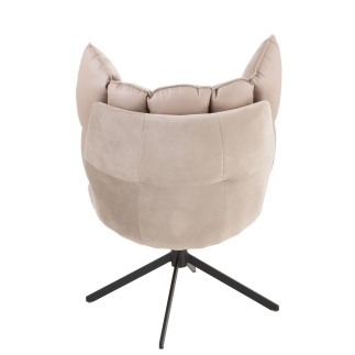 Sedia relax su struttura con cuscino in metallo grigio 78x73x92 cm