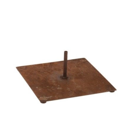 Soporte para púas de metal marrón 30x30x12 cm