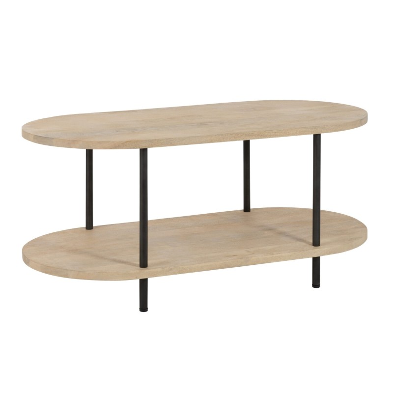 Consola de 3 pisos en Madera Natural 140x40x98cm Consola de 3 pisos en Madera Natural 140x40x98cm