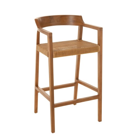 Chaise de bar en Bois Marron 55x53x100cm
