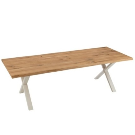 Pieds de table en métal blanc 86x12x73 cm