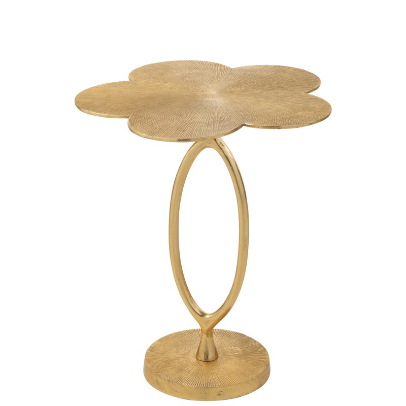 Mesa auxiliar de metal dorado 47x47x61 cm Mesa auxiliar de metal dorado 47x47x61 cm