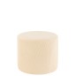 Pouf en Textile crème 43x43x35cm Pouf en Textile crème 43x43x35cm