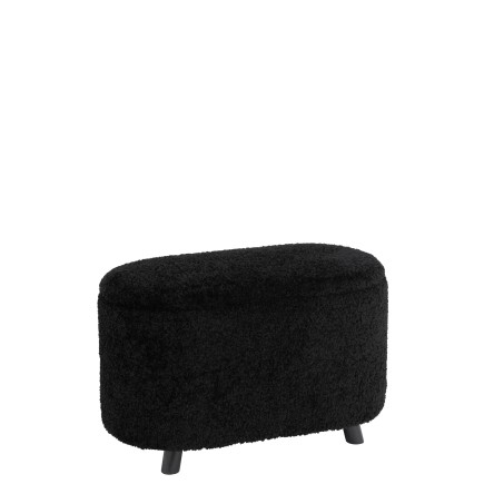 Tabouret en résine noir 80x40x48 cm