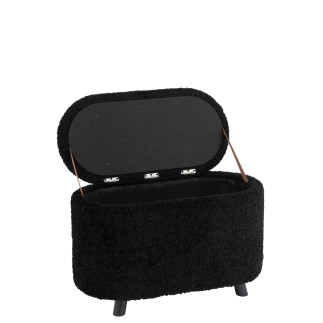 Tabouret en résine noir 80x40x48 cm