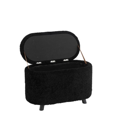 Tabouret en résine noir 80x40x48 cm