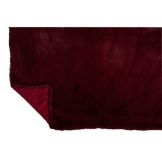 Plaid en polyester rouge 180x130 cm