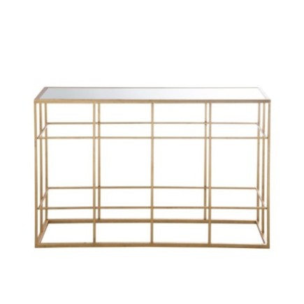 Console en métal Or 120x40x78cm