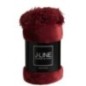 Plaid pompon en polyester rouge 170x130x1 cm Plaid pompon en polyester rouge 170x130x1 cm