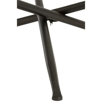 Table ronde en métal marron 100x100x40 cm