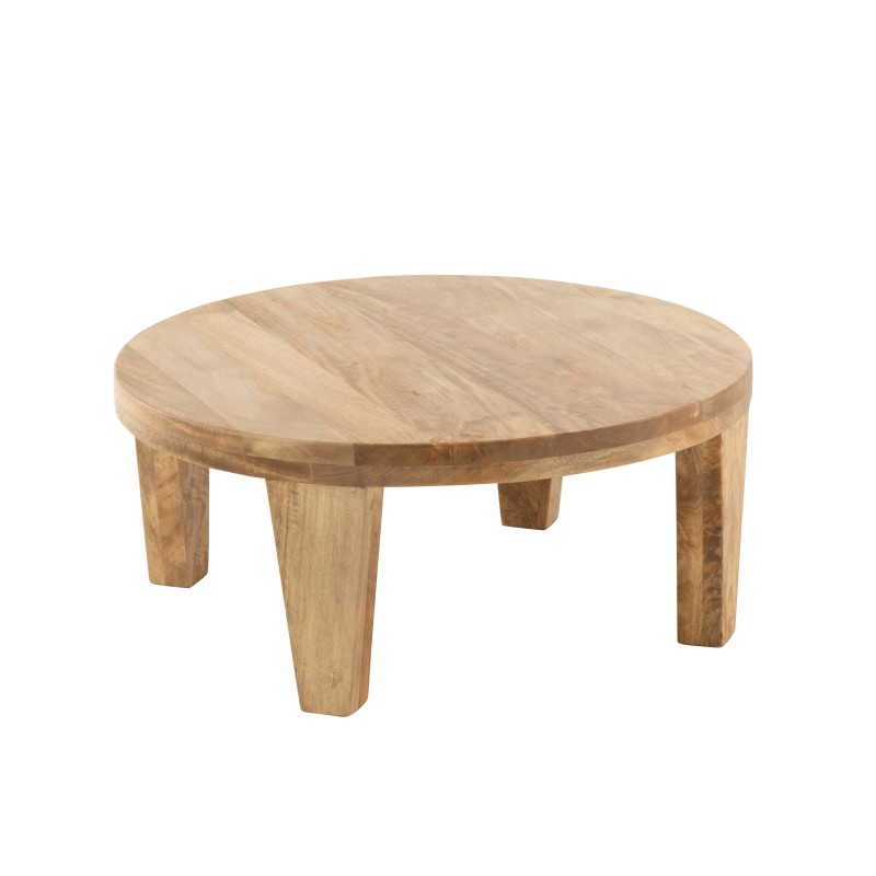 Table de salon en bois manguier naturel 80x80x34 cm Table de salon en bois manguier naturel 80x80x34 cm