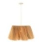 Lampe suspendue Bahamas en métal et herbe bois beige 35x35x120 cm Lampe suspendue Bahamas en métal et herbe bois beige 35x35x120 cm
