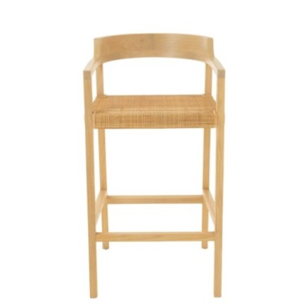 Chaise de bar en Bois Naturel 55x53x100cm