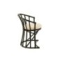 Chaise coussin en rotin noir 60x61x70 cm Chaise coussin en rotin noir 60x61x70 cm
