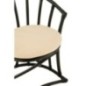 Chaise coussin en rotin noir 60x61x70 cm Chaise coussin en rotin noir 60x61x70 cm