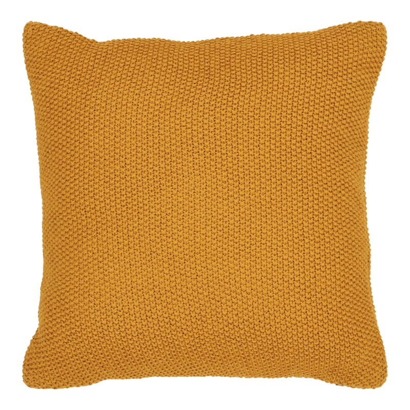 Coussin en coton recyclé ocre 45x45 cm Coussin en coton recyclé ocre 45x45 cm