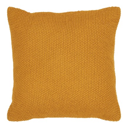 Coussin en coton recyclé ocre 45x45 cm