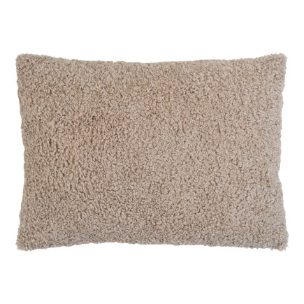 Cojín rectangular de poliéster marrón 45x60 cm