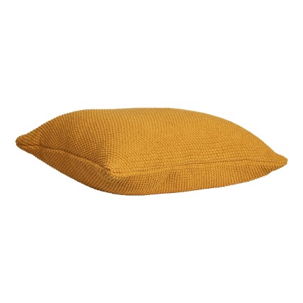 Coussin en coton recyclé ocre 45x45 cm