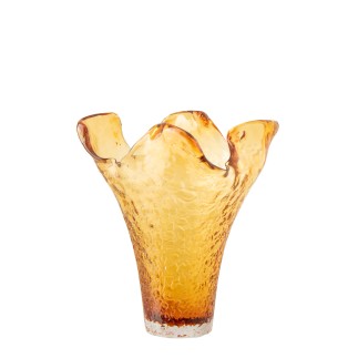 Vase en verre caramel 32x32x31 cm