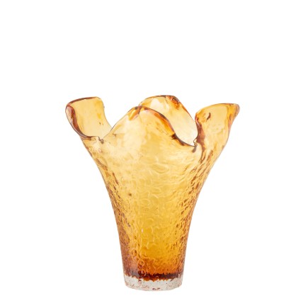 Vase en verre caramel 32x32x31 cm