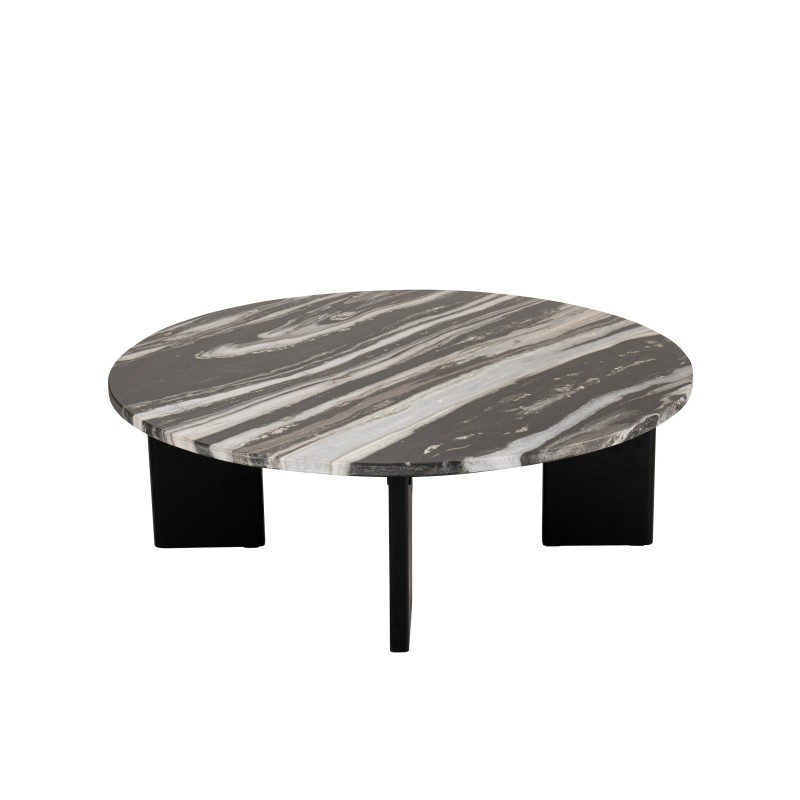 Table basse en marbre noir et gris 90x90x30 cm Table basse en marbre noir et gris 90x90x30 cm