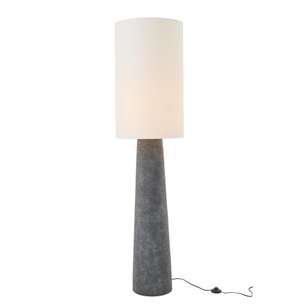 Lampadaire en fibre de verre noir et blanc 35.5x35.5x165 cm
