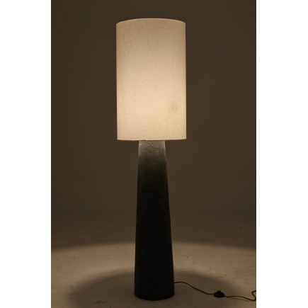 Lampadaire en fibre de verre noir et blanc 35.5x35.5x165 cm