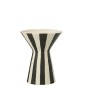 Vase à rayures en céramique blanche 24.5x24.5x30 cm Vase à rayures en céramique blanche 24.5x24.5x30 cm
