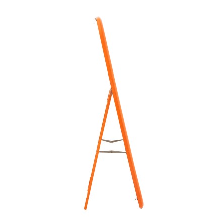 Miroir rectangle sur pied cadre bois orange  80x7x180 cm