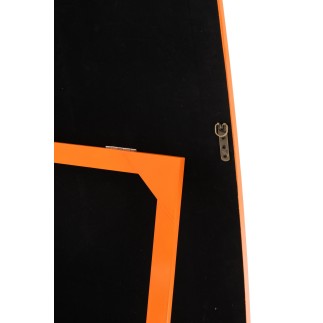 Miroir rectangle sur pied cadre bois orange  80x7x180 cm