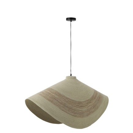 Plafonnier en jonc de mer beige 100x100x40 cm
