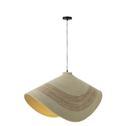 Plafonnier en jonc de mer beige 100x100x40 cm