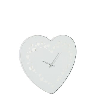 Horloge irrégulière en verre blanc 53.5x3x60.5 cm