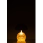 Lampe de table à led en verre et métal jaune 13.5x13.5x15.7 cm Lampe de table à led en verre et métal jaune 13.5x13.5x15.7 cm