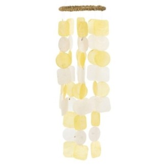 Carillon en coquillage Jaune 15x15x70 cm