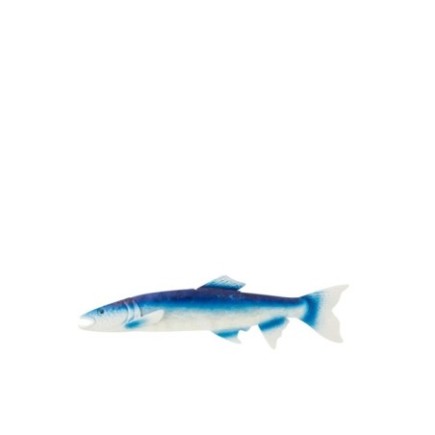 Décoration murale poisson en métal bleu 59x3.8x48.2 cm
