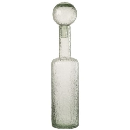 Bouteille décorative en verre vert 12.5x12.5x56 cm