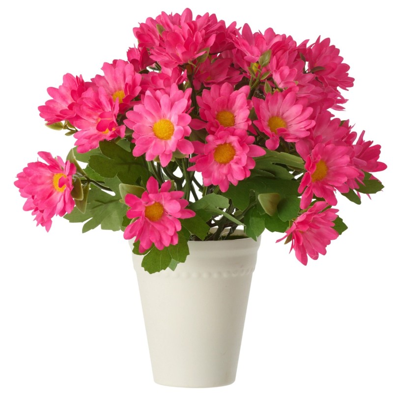 Marguerite artificielle en plastique rose 15x15x21 cm Marguerite artificielle en plastique rose 15x15x21 cm