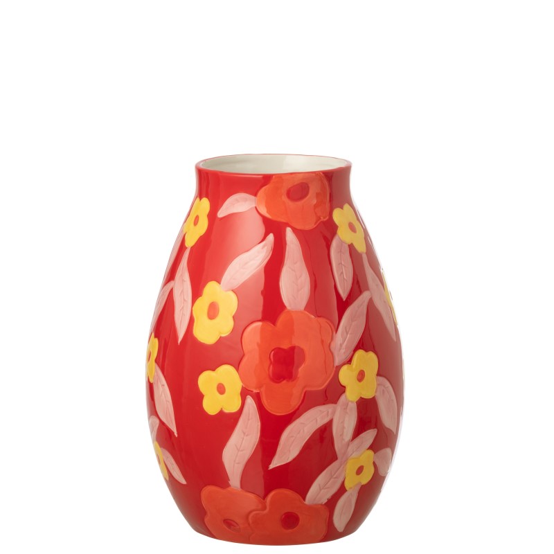 Vase fleurs en céramique multicouleur 19.5x19.5x28 cm Vase fleurs en céramique multicouleur 19.5x19.5x28 cm