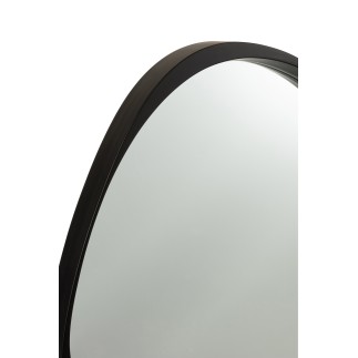 Miroir irrégulier en verre noir 77x71x6.8 cm