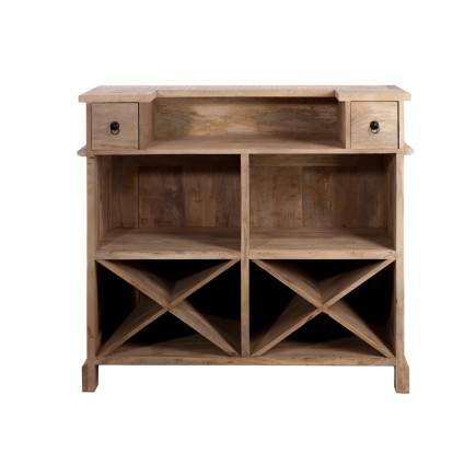 Barrojo de madera natural beige, 120 x 50 x 108 cm