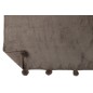 Plaid avec pompons en polyester taupe foncé 176x128cm Plaid avec pompons en polyester taupe foncé 176x128cm