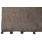 Plaid avec pompons en polyester taupe foncé 176x128cm Plaid avec pompons en polyester taupe foncé 176x128cm