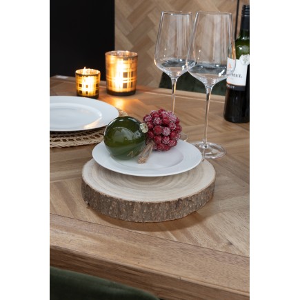 Rondelle de paulownia en bois naturel 25x25x3.5 cm