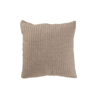 Cuscino quadrato con linee, cotone grigio 45x45x12 cm