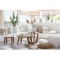 Tapis carrés/spirales en plastique blanc/naturel 153x122x1.5 cm