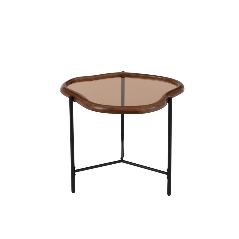 Table basse irrégulière en verre marron 64x45x48 cm Table basse irrégulière en verre marron 64x45x48 cm